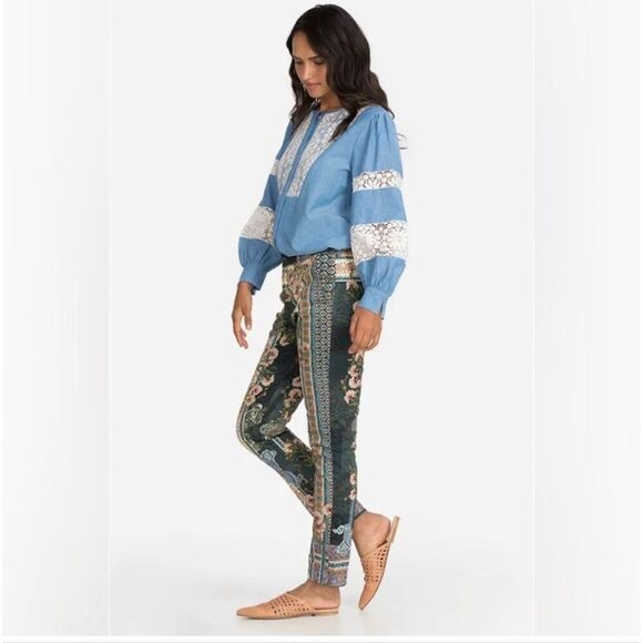 Johnny Was Viva Denim Jean Boho Floral Vintage, size 2 - Picture 2 of 11